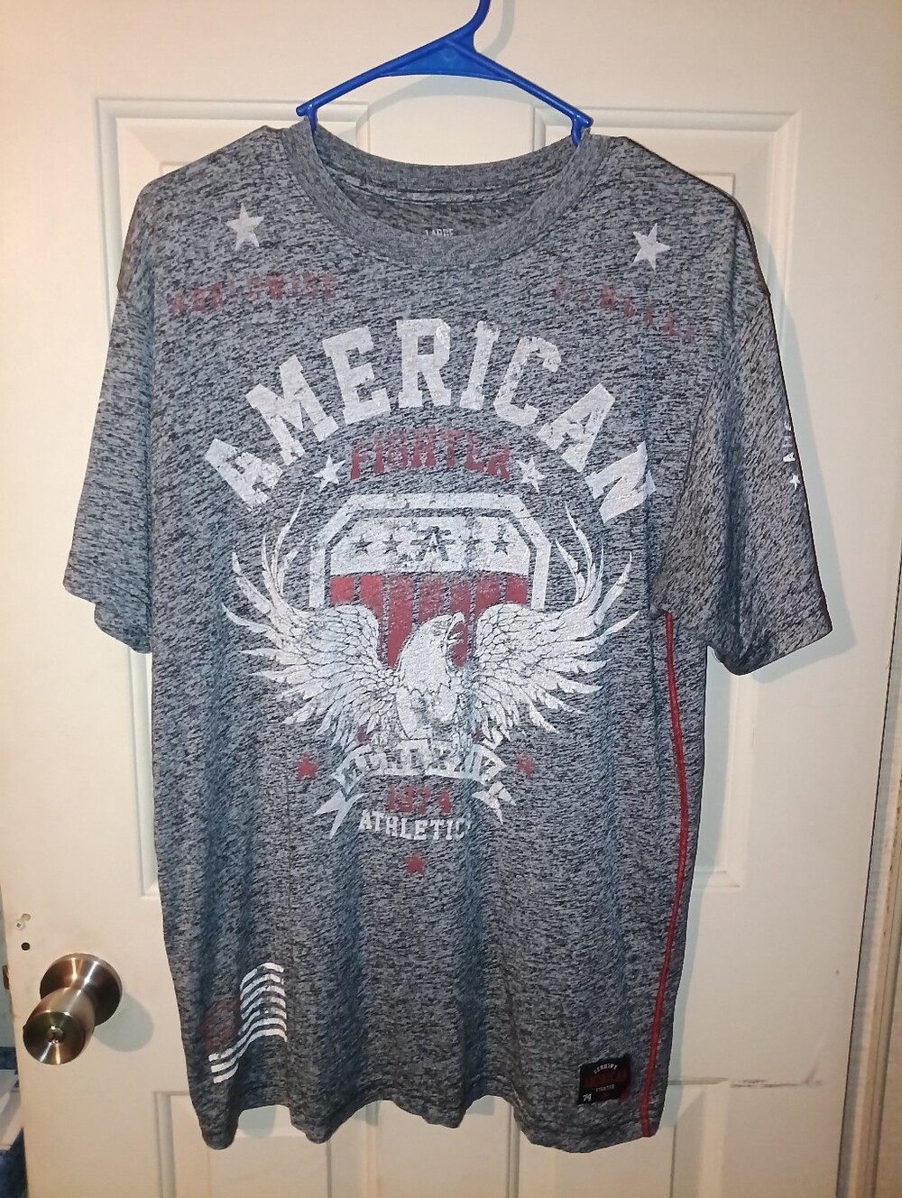 American Fighter Mens Buckle Distressed Eagle Graphic Front\Back Large 🦅
